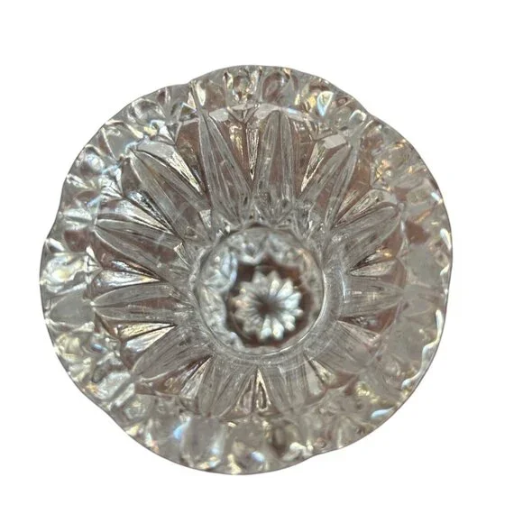 Vintage Crystal Glass Bud Vase With Intricate Cut Design - Picture 3 of 7